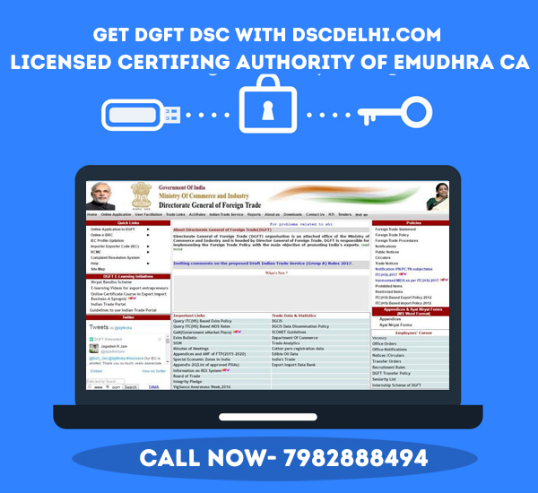 Digital Signature for Foreign Trade DGFT Digital Signature